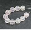 Natural Earth Mined Transparent Rose Quartz Micro Faceted Round Cut Ball Beads Strand Quantity 10 Beads and Sizes from 10mm Approx.
